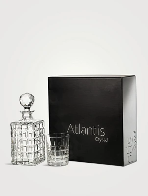 Helsinky Whisky Decanter And Four Old Fashion Glasses