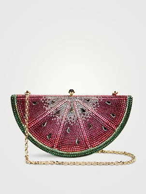 Watermelon Slice Crystal Clutch
