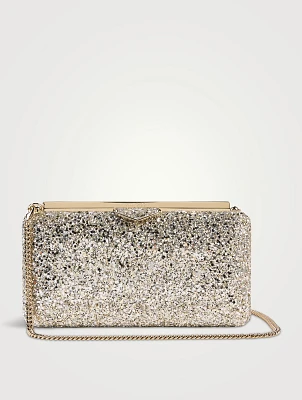 Ellipse Glitter Clutch