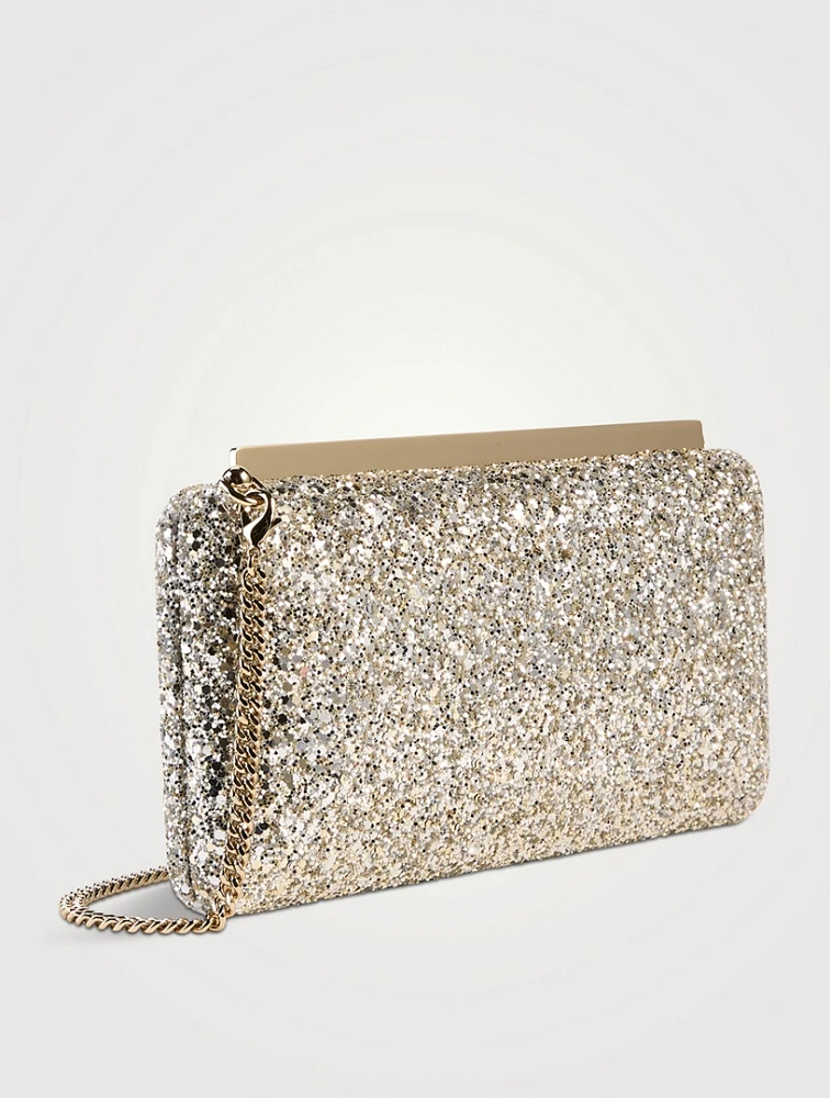 Ellipse Glitter Clutch