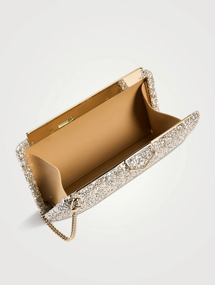 Ellipse Glitter Clutch