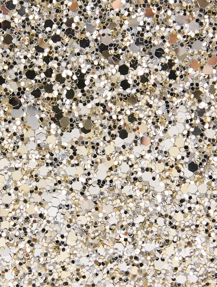 Ellipse Glitter Clutch