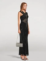 Ellipse Glitter Clutch