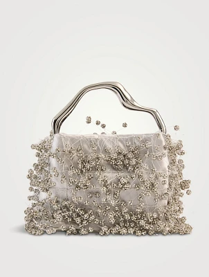 Mini Solene Embellished Leather Top Handle Bag