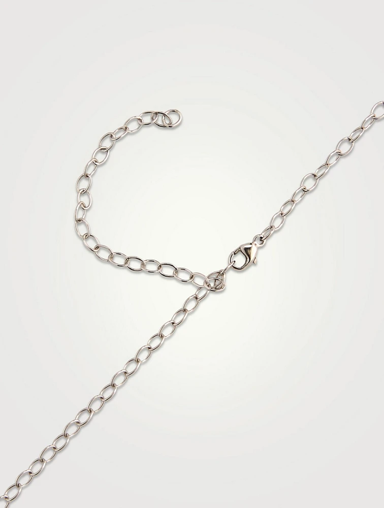 Dew Drop Silver Large Heart Locket Necklace