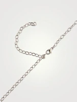 Dew Drop Silver Large Heart Locket Necklace