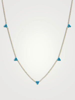 Cléo 14K Gold Trio Station Necklace