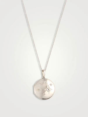 Jac+Jo Silver Gothic Star Locket Necklace