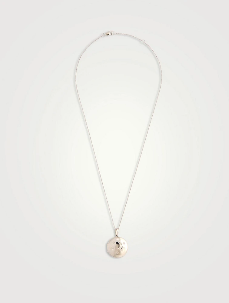 Jac+Jo Silver Gothic Star Locket Necklace