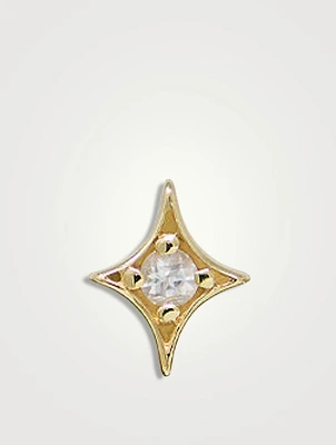 Jac+Jo 14K Gold Mini Gothic Diamond Single Stud Earring