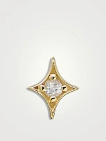 Jac+Jo 14K Gold Mini Gothic Diamond Single Stud Earring