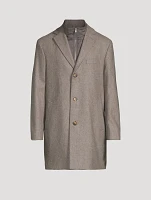 Delroy Wool Topcoat With Removable Bib