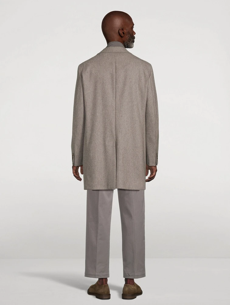 Delroy Wool Topcoat With Removable Bib