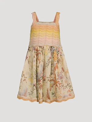 Tallow Mixed-Media Dress
