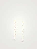 14K Gold Pearl Bubble Drop Earrings