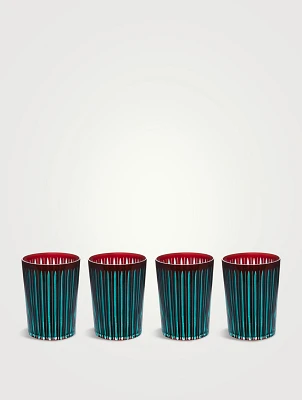Set Of Four Prism Highball Glasses