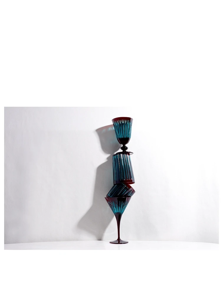 Set Of Four Prism Highball Glasses