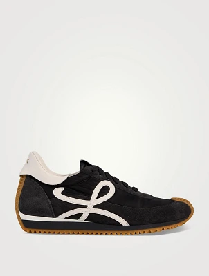 Flow Runner Nylon And Suede Sneakers