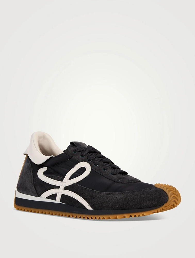 Flow Runner Nylon And Suede Sneakers