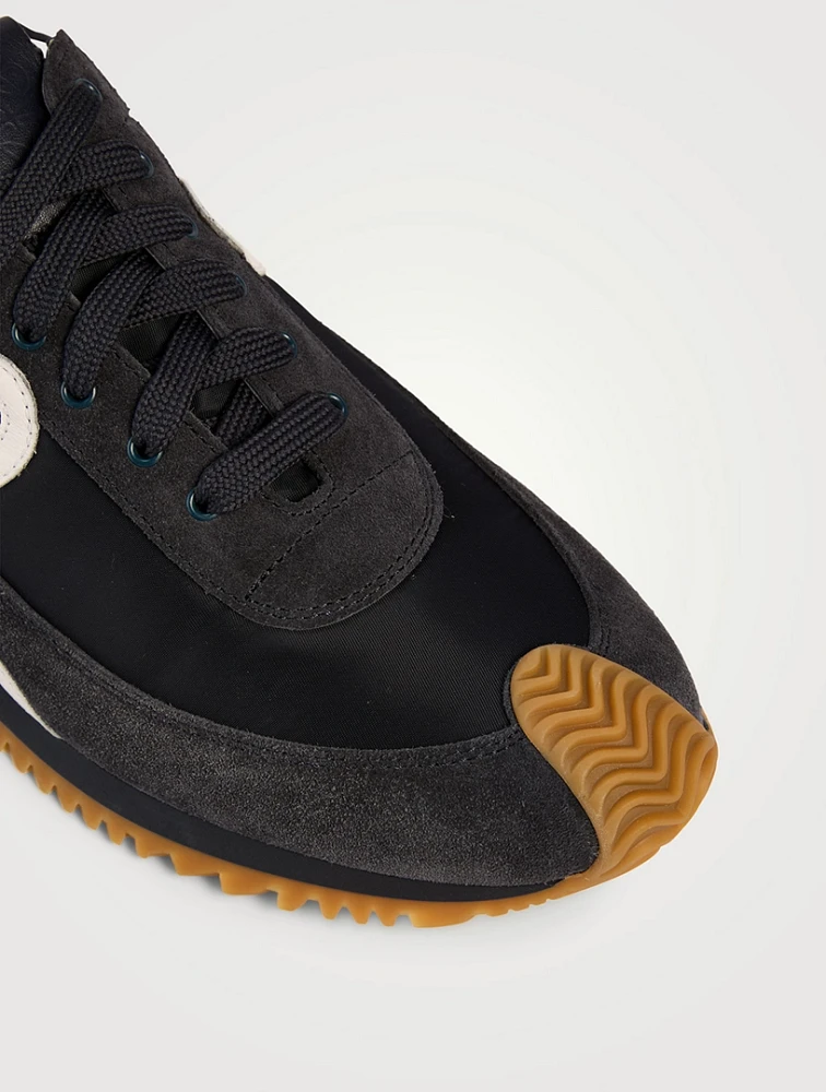 Flow Runner Nylon And Suede Sneakers