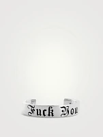 Silver F You Silver Cuff Bracelet