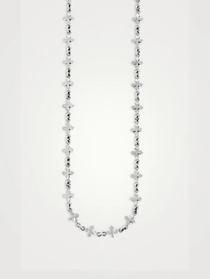 Silver MB Cross Chain Necklace