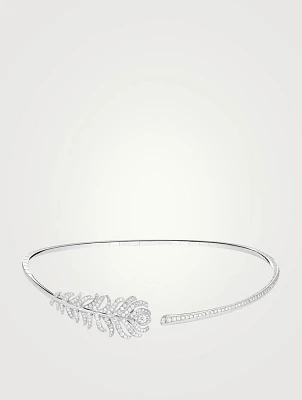 Plume De Paon White Gold Necklace With Diamonds