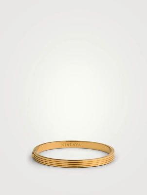 Gold Plated Stainless Steel Bangle Bracelet