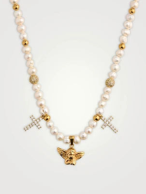 Angel Pearl Choker Necklace