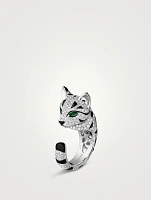 Fuzzy The Leopard White Gold Ring With Diamonds