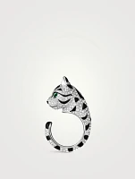 Fuzzy The Leopard White Gold Ring With Diamonds