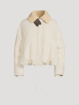 Shearling-Trimmed Puffer Jacket