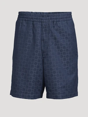 Monogram 72 Jacquard Denim Shorts