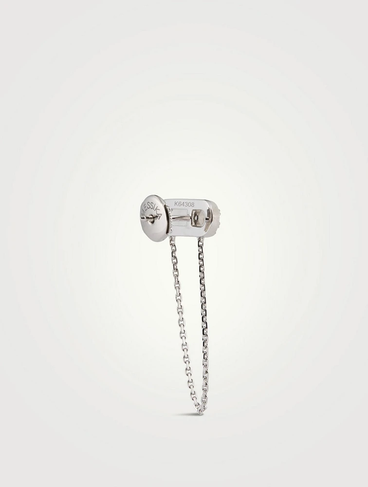 Move Uno 18K White Gold Chain And Stud Earrings With Diamonds