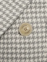 Cantro Double-Breasted Coat Houndstooth Print