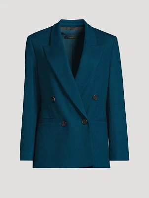 Double-Breasted Wool Blazer