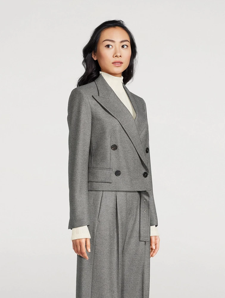 Spencer Double-Breasted Wool Blazer