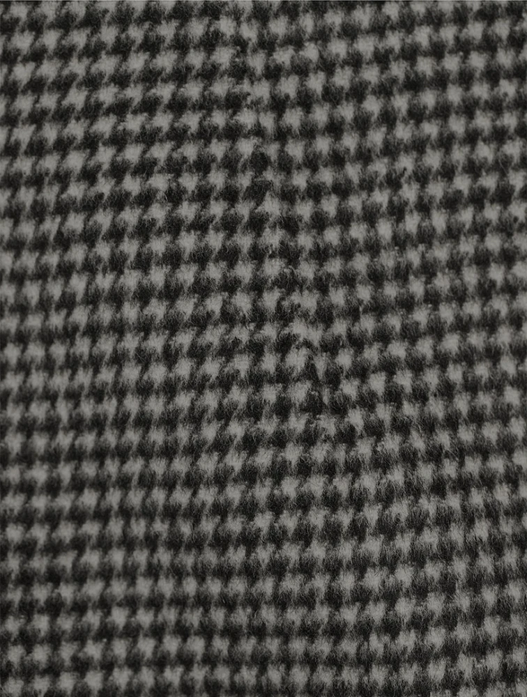 Houndstooth Wool Mini Skirt