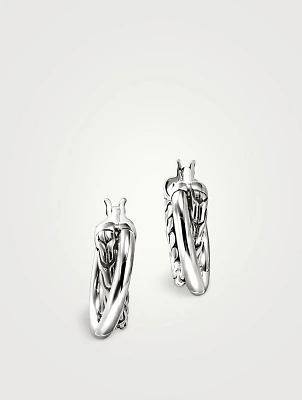 JH Essentials Silver Crossover Hoop Earrings