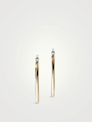 JH Essentials 14K Gold And Silver Hoop Earrings