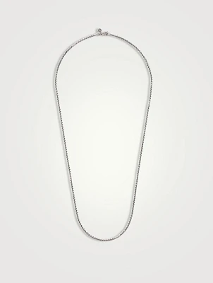 Naga Silver Box Chain Necklace