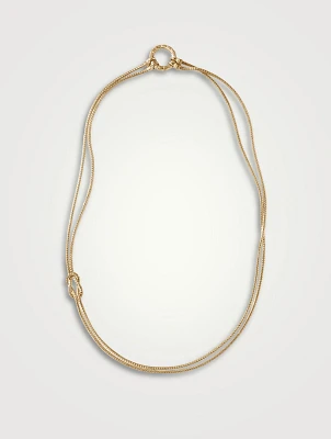 Love Knot 14K Gold 1.8mm Chain Necklace