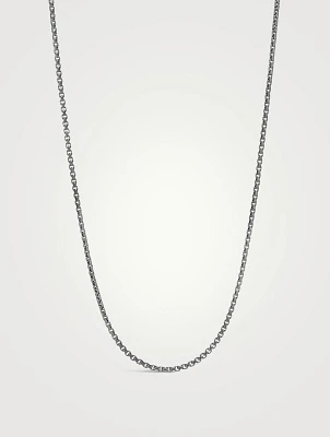 2mm Silver Box Chain Necklace