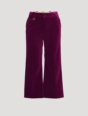 Velvet Flared Trousers