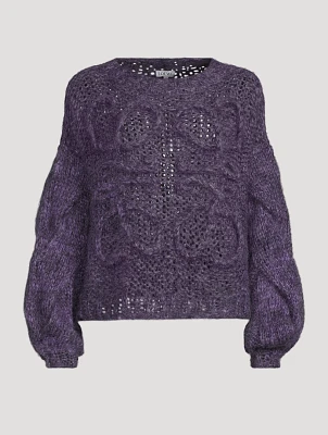 Anagram Puff-Sleeve Sweater