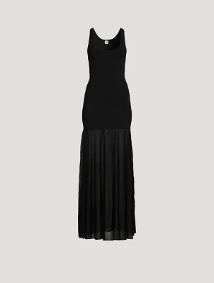 Mixed-Media Tank Dress
