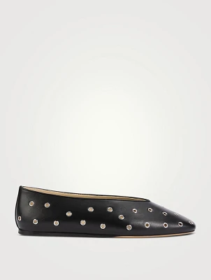 Regency Embellished Leather Slippers