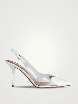 Le Cœur Patent Leather And PVC Slingback Pumps