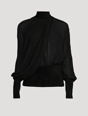 Draped Georgette Blouse