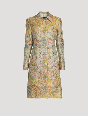 Floral Jacquard Coat